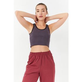 Tommylife Açık Mor 97162 Kadın Crop Top Bluz