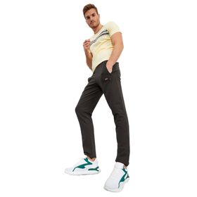 Tommylife Haki Fermuarlı Üç Cepli Dar Kalıp Klasik Paça Erkek Eşofman Alt