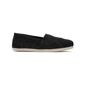 Toms Alpargata Cloudbound Siyah Metalik Keten Şerit Kadın Terlik