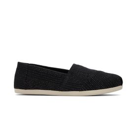 Toms Alpargata Cloudbound Siyah Metalik Keten Şerit Kadın Terlik