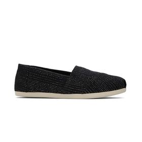 Toms Alpargata Cloudbound Siyah Metalik Keten Şerit Kadın Terlik