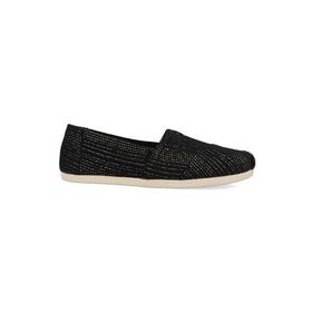 Toms Alpargata Cloudbound Siyah Metalik Keten Şerit Kadın Terlik