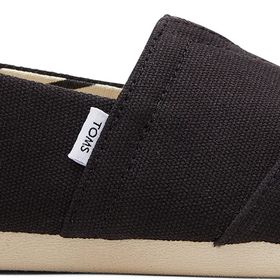 Toms Alpargata Slip-On Siyah - Beyaz Kadın Babet
