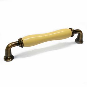 Tomurcuk Porselen 128 mm Antik Desensiz Sarı Kulp