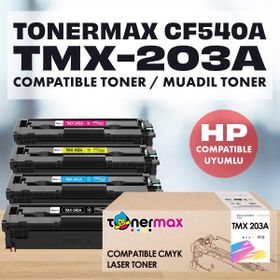 Tonermax Pro M254 / M280 / M281 / Cf540A Hp 203A Muadil Toner Set