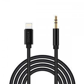 Tonex AX-02 Lightning to 3.5 mm Audio Siyah AUX Ses Kablosu