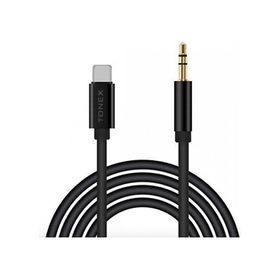Tonex AX-04 Type-C to 3.5 mm Siyah AUX Audio Ses Kablosu