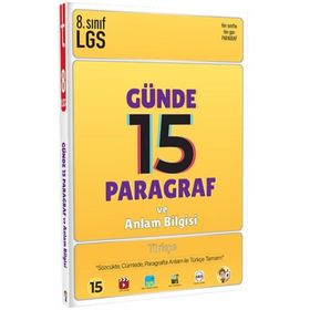 Tonguç Akademi 8.Sınıf LGS Günde 15 Paragraf ve Anlam Bilgisi Soru Bankası