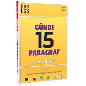 Tonguç Akademi 8.Sınıf LGS Günde 15 Paragraf ve Anlam Bilgisi Soru Bankası