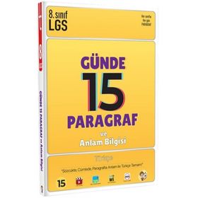 Tonguç Akademi 8.Sınıf LGS Günde 15 Paragraf ve Anlam Bilgisi Soru Bankası