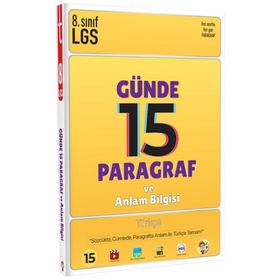 Tonguç Akademi 8.Sınıf LGS Günde 15 Paragraf ve Anlam Bilgisi Soru Bankası