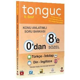 Tonguç Akademi Yayınları 8. Sınıf 0'dan 8'e Sözel Konu Anlatımlı Soru Bankası