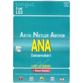 Tonguç Akademi Yayınları 8.Sinif Artik Netler Artiyor 1.Dönem LGS Denemesi