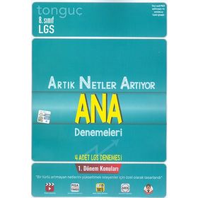 Tonguç Akademi Yayınları 8.Sinif Artik Netler Artiyor 1.Dönem LGS Denemesi