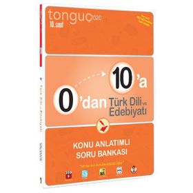 Tonguç Yayınları 0'dan 10'a 10.Sınıf Türk Dili ve Edebiyatı Konu Anlatımlı Soru Bankası