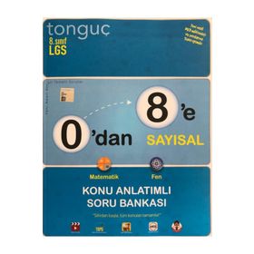 Tonguç Yayınları 0’dan 8’e Sayısal Konu Anlatımlı Soru Bankası