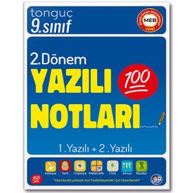Tonguç Yayınları - 9. Sınıf Yazılı Notları 1. Dönem ve 2. Dönem 1 ve 2. Yazılı