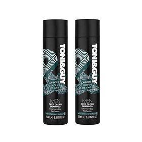 Toni&Guy Deep Clean Erkekler İçin 2x250 ml Yoğun Arındırıcı Şampuan Seti