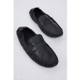 Tonny Black Arkası Lastikli Rahat Kalıp Hakiki Deri Erkek Siyah Loafer