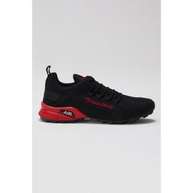 Tonny Black Beyaz Rahat Kalıp Termo Taban Bağcıklı Erkek Siyah Sneaker