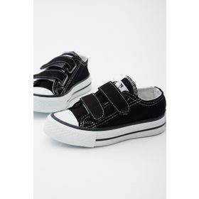 Tonny Black Çocuk Unisex Siyah Cırtlı Rahat Kalıp Sneaker