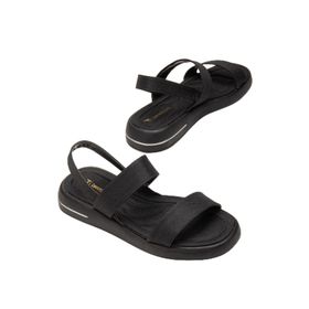 Tonny Black TBACR817 Siyah Keten Kadın Sandalet