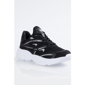 Tonny Black Tbb013 Siyah Beyaz Unisex Faylon Taban Spor Ayakkabı