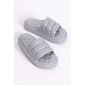 Tonny Black TBER495 Eva Gri Kadın Terlik