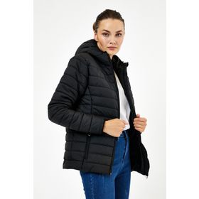 Tonny Black TBG067 Siyah Kapitone Astarlı Su Geçirmez Şişme Kadın Mont