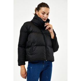 Tonny Black TBG069 Siyah Owersize Dolumlu Şişme Su Geçirmez Kadın Mont