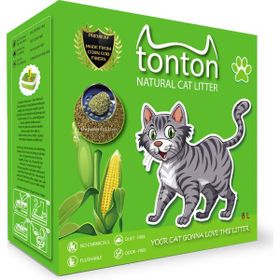 Tonton 8 lt Mısır Koçanı Granülü Topaklaşan Doğal Kedi Kumu