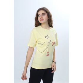 Toontoy 24969 Açık Sarı Kız Çocuk Tişört