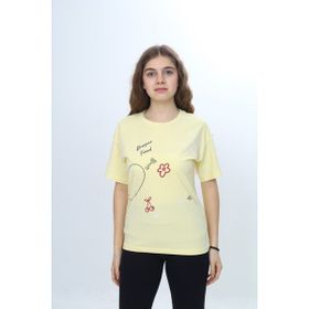 Toontoy 24969 Açık Sarı Kız Çocuk Tişört