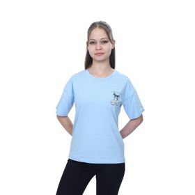Toontoy 24973 Kız Çocuk Bisiklet Yaka Düşük Omuz Kısa Kollu Baskılı Tişört