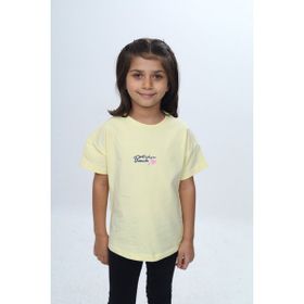 Toontoy 24977 Açık Sarı Kız Çocuk Tişört
