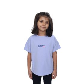 Toontoy 24977 Kız Çocuk Baskılı Bisiklet Yaka Kısa Kollu Tişört