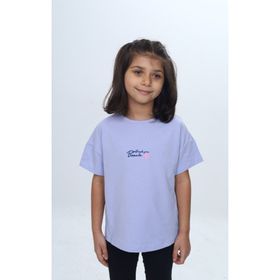 Toontoy 24977 Kız Çocuk Baskılı Bisiklet Yaka Kısa Kollu Tişört