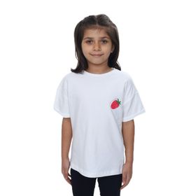 Toontoy 24978 Kız Çocuk Bisiklet Yaka Kısa Kollu Baskılı Tişört