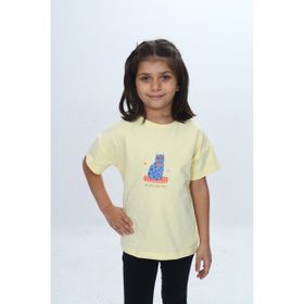 Toontoy 24979 Açık Sarı Kız Çocuk Tişört