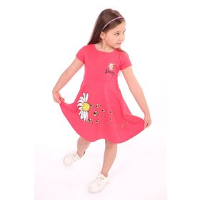 Toontoy Arı Baskılı Nar Çiçeği Kız Çocuk Elbise