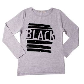 Toontoy Black Flok Nakışlı Kız Çocuk Sweatshirt