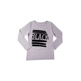 Toontoy Black Flok Nakışlı Kız Çocuk Sweatshirt