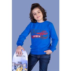 Toontoy Burger Nakışlı Gri İçi Pamuklu Erkek Çocuk Sweatshirt