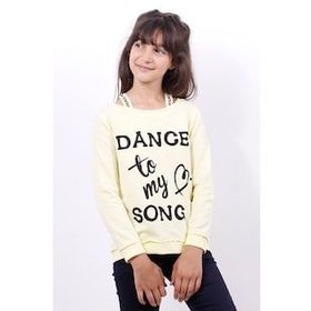 Toontoy Dange Baskılı Gri Kız Çocuk Sweatshirt