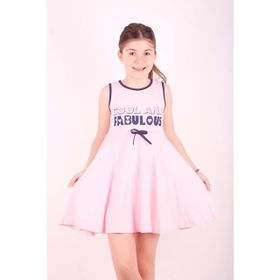 Toontoy Fabulous Baskılı Nar Çiçeği Kız Çocuk Elbise