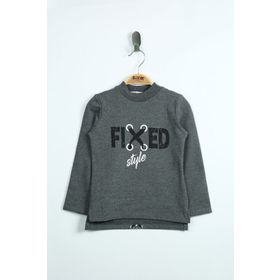 Toontoy Fixed Varak Baskılı Mavi Kız Çocuk Sweatshirt