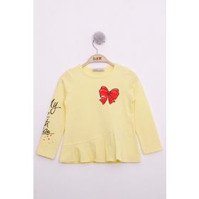Toontoy Göğsü Nakışlı Kız Çocuk T-shirt