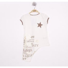 Toontoy Göğsü Nakışlı Kız Çocuk T-shirt