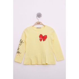 Toontoy Göğsü Nakışlı Kız Çocuk T-shirt