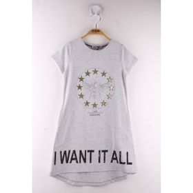 Toontoy I Want It All Baskılı Kız Çocuk Elbise